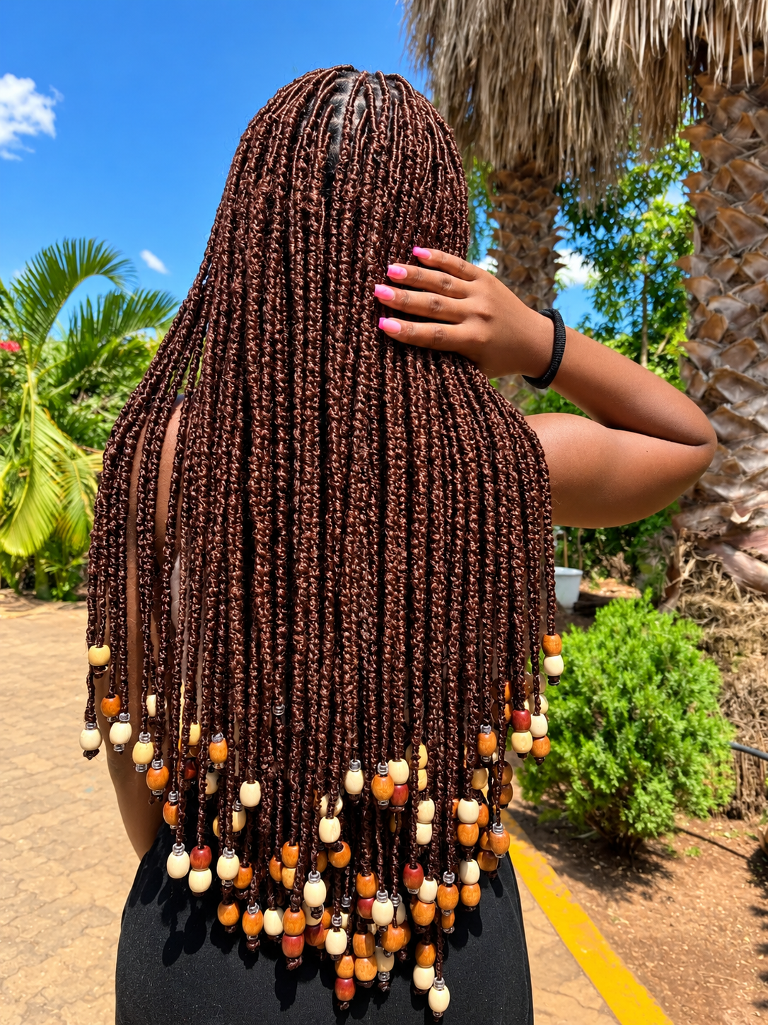 Sasha locks braided style